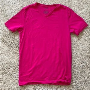 Men’s pink Express vneck size S